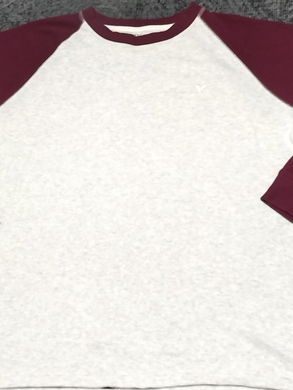 AMERICAN EAGLE Men's Super Soft Thermal Shirt Long Sleeve XXL Oatmeal Burgundy